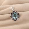 Sky Blue Topaz Gemstone 925Sterling Silver Jewelry Designer Pendant 1.37" For Mother's Day Gift CP-40-7