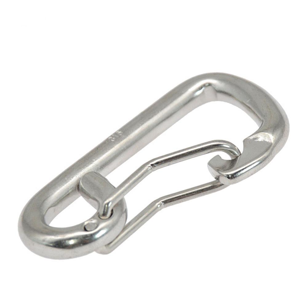 

1Pc 80MM Scuba Diving Hook 316 Stianless Steel Quick Release Spring Hook Diving Accessories BCD Equipment Camping Carabiner Hook