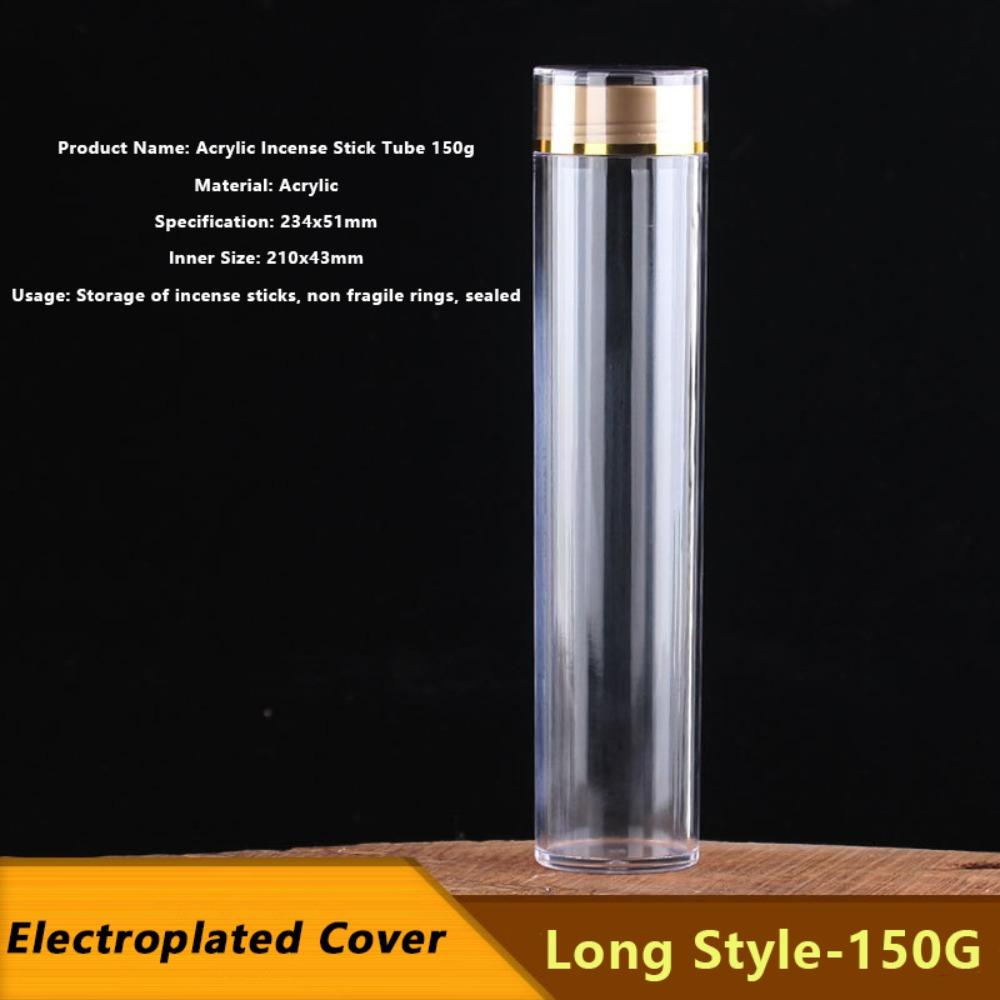 Transparent Incense Stick Tube with Detachable Airtight Lid Incense Storage Box Incense Holder