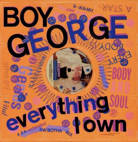 

12inch Record BOY GEORGE - Everything I Own BOY10012 Virgin 1987 UK Pop Used
