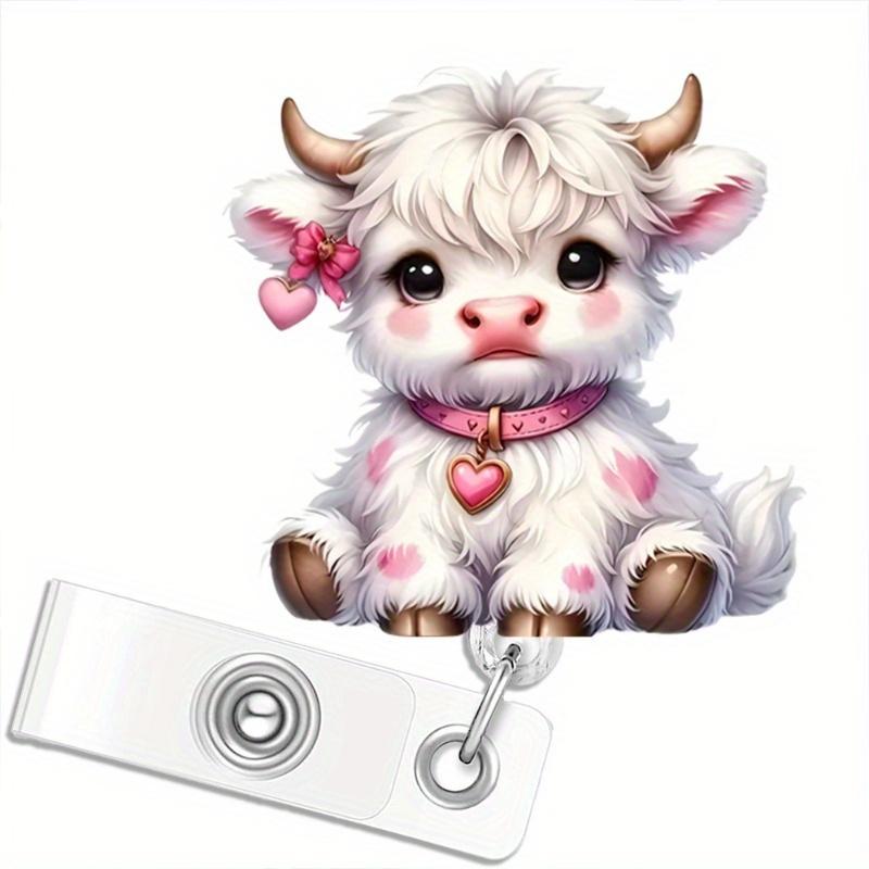 

2D fashionable badge reel, cute extendable ID clip for school, hospital, office, and medical staff. прозрачный