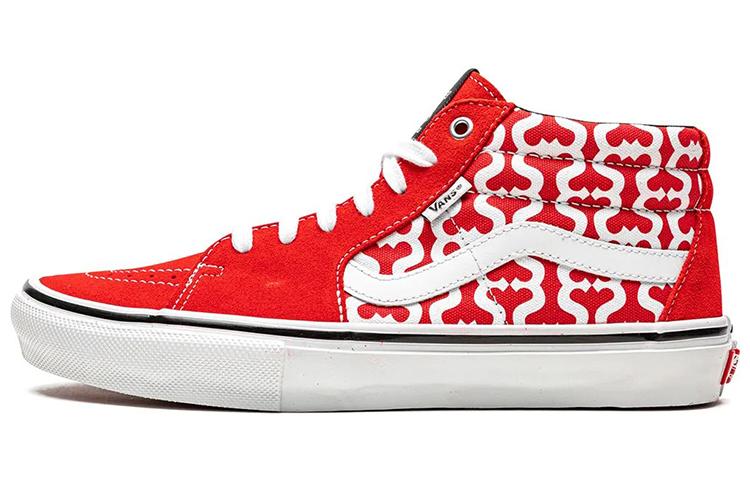 Grosso Supreme x Grosso Vans Mid  Monogram S - Red  VN0A5KS15XS 41