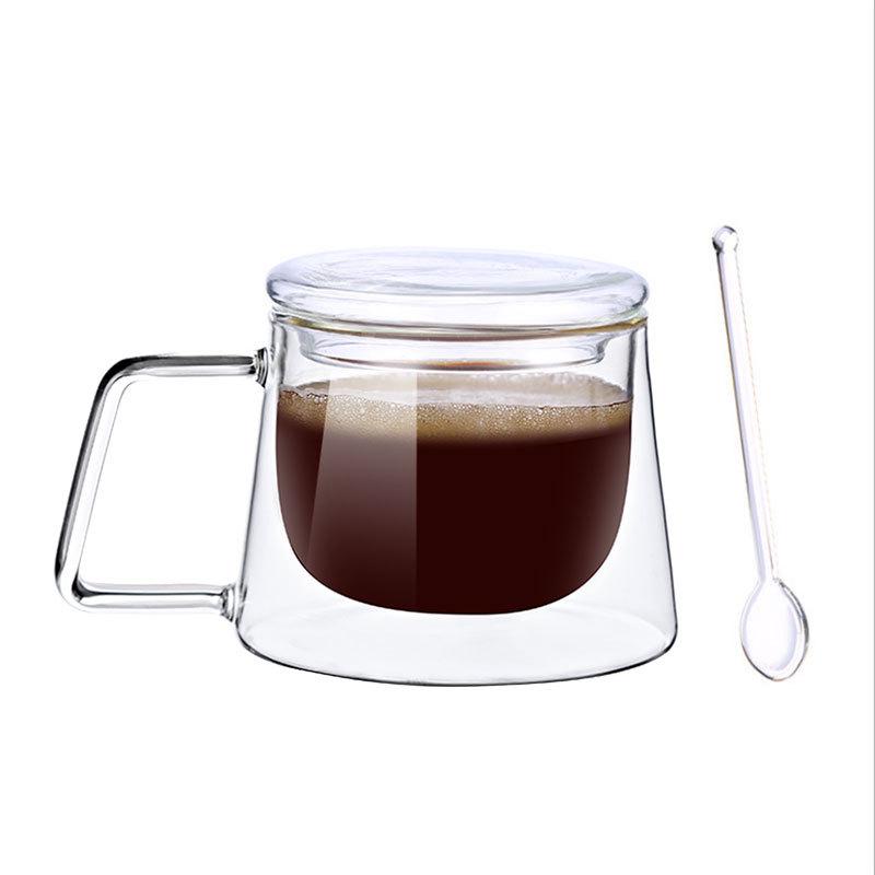 

Прозрачная двухслойная стеклянная чашка для кофе Mingshangde 100-450ml