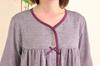 Cotton Double Gauze Front Long Perfect for Maternity Sizes 33047 [K's Eye] Skin-friendly 100% Dress, Opening, Sleeves, Pajamas. M-L, L-LL, 3L, 4L.