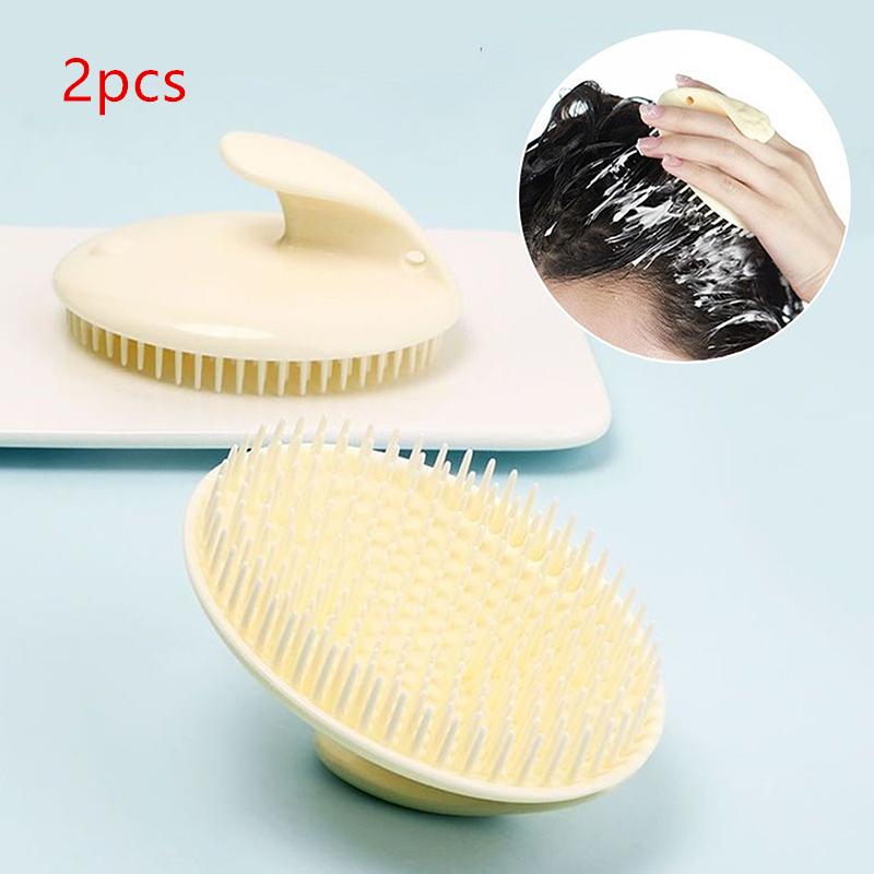 Silicone Shampoo Brush Head Scalp Massage Comb Scalp Head Body Massage Brush Bath Spa Slimming Salon Hairdressing Tool