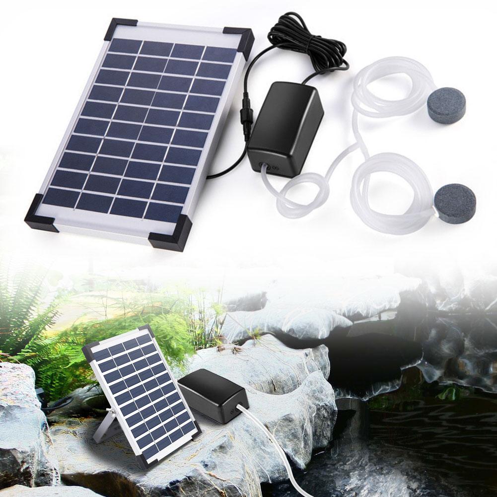 Solar Powered Pond Oxygenator 5W Oxygen Pump for Fish Tank Aquarium Featuring Adjustable Solar Panel and Maintenance