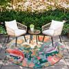 Flowers pattern round rug,Carpet Rug for Living Room Bedroom Sofa Playroom Decor,Non-slip Floor Mat,Holiday Gifts and Birthday Gifts.