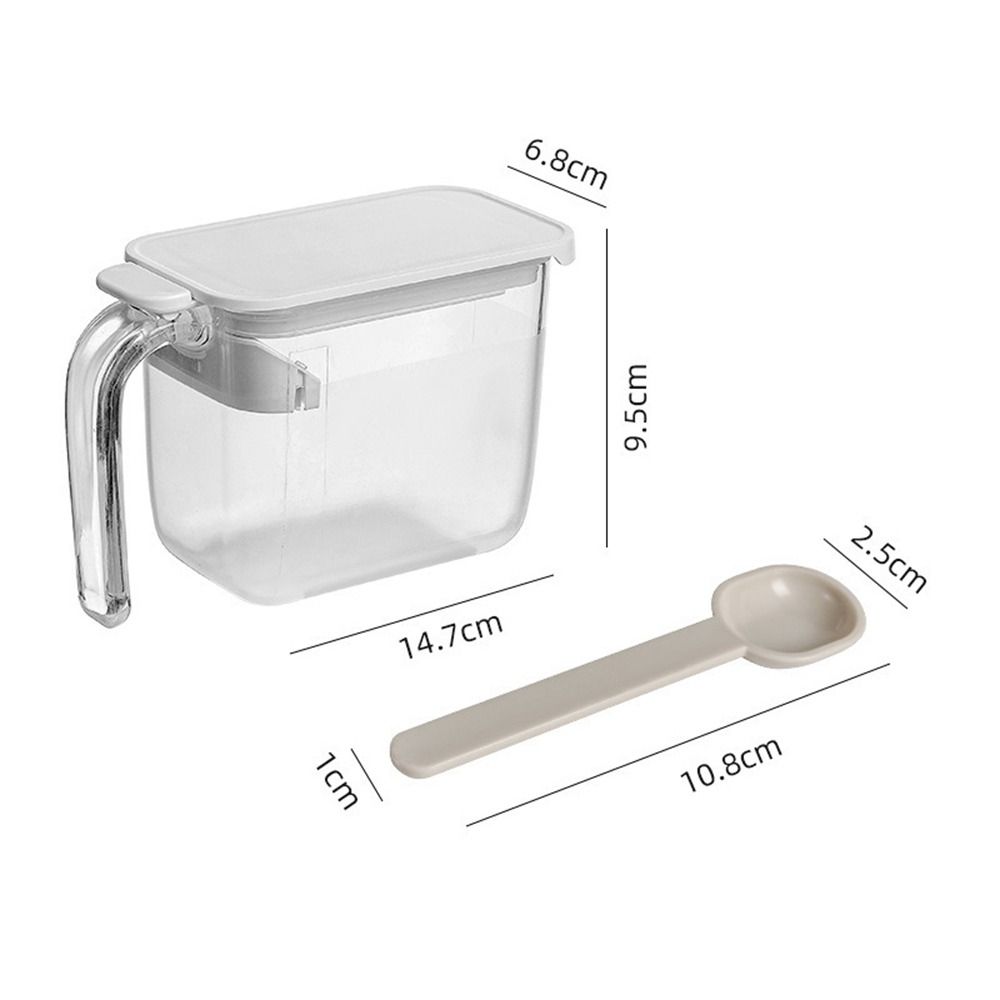Transparent Seasoning Box Plastic Condiment Storage Container Sealed Seasoning Tank  Household