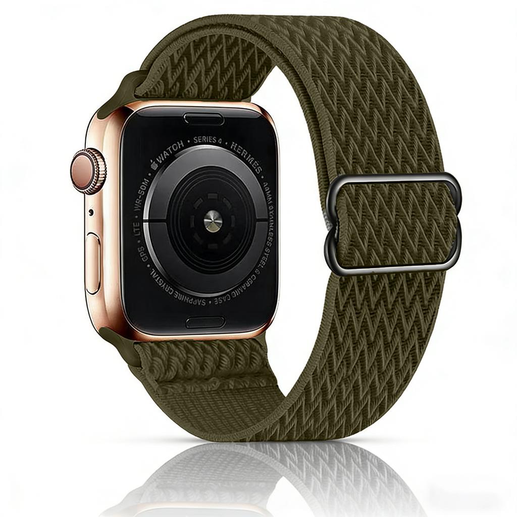 Stretchy Nylon Band for Apple Watch Series 11 10 Ultra 3/2 SE 42mm 38mm 46mm 41mm 45mm 49mm Adjustable Sport Strap for Women Men