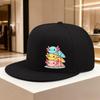 Cute Axolotl Stack Graphic Black Baseball Cap Polyester Adjustable Snapback Hat Casual Unisex Adult