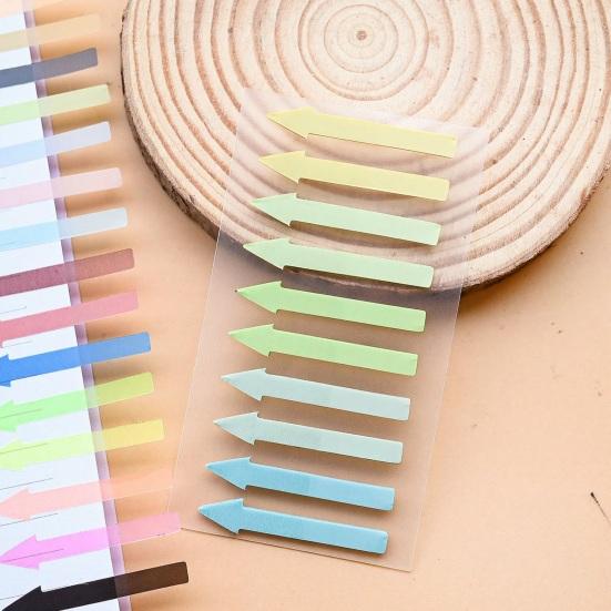 Journaling Supplies Arrow Index Tab Stickers, Translucent PET Page Markers, Document Classification Labels Colorful Sticky Flags for Organizing