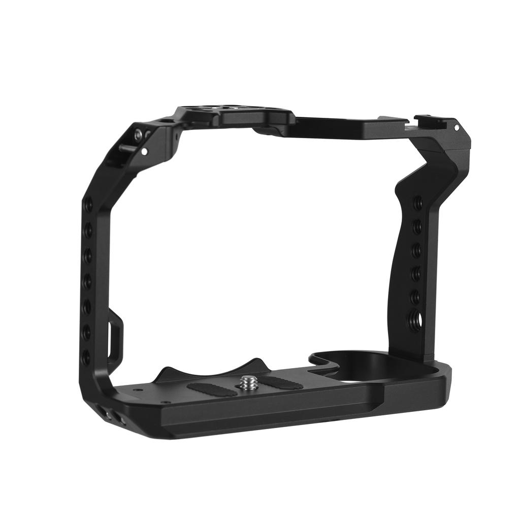 Andoer Camera Cage Video Cage z hliníkové slitiny s držákem Cold Shoe Mnoho 1/4palcových závitů