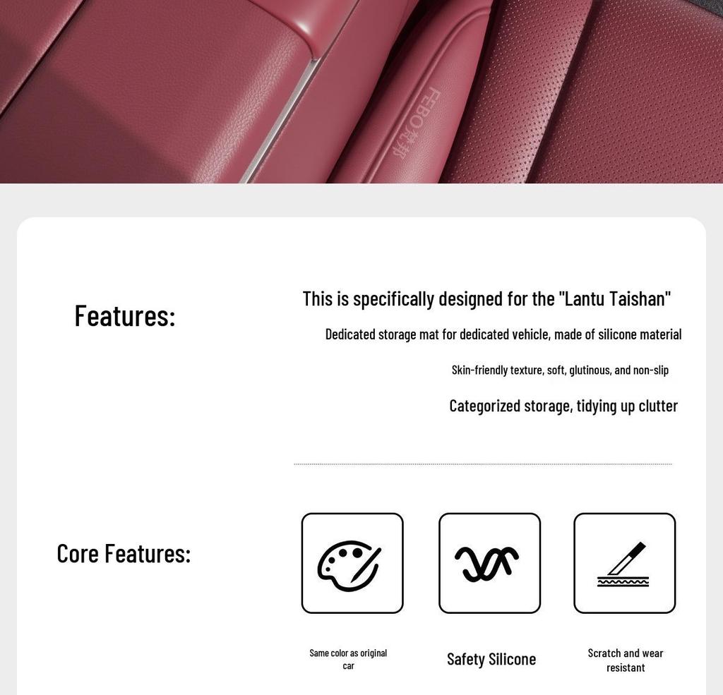 Silicone Storage Mat for 26 Lantu Tianshan Console Models - Multifunctional & Fully Enclosed Car Accessory