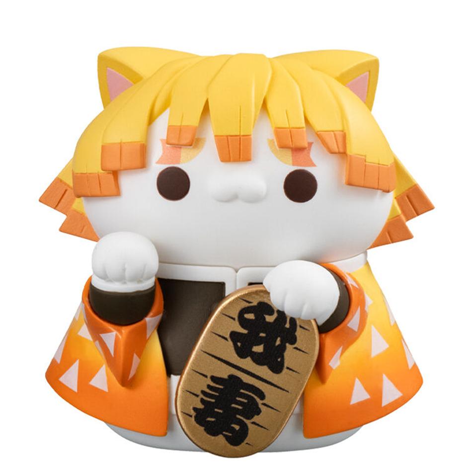 Demon Slayer Figure Toy Anime Kimetsu No Yaiba Q Version Lucky Cat Tanjiro Nezuko Inosuke Zenizu PVC Figurine Model Doll Gifts