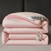 New Solid Color Simple Satin Silk Quilt Spring and Autumn Cotton Thickened Winter Quilt Universal In All Seasons