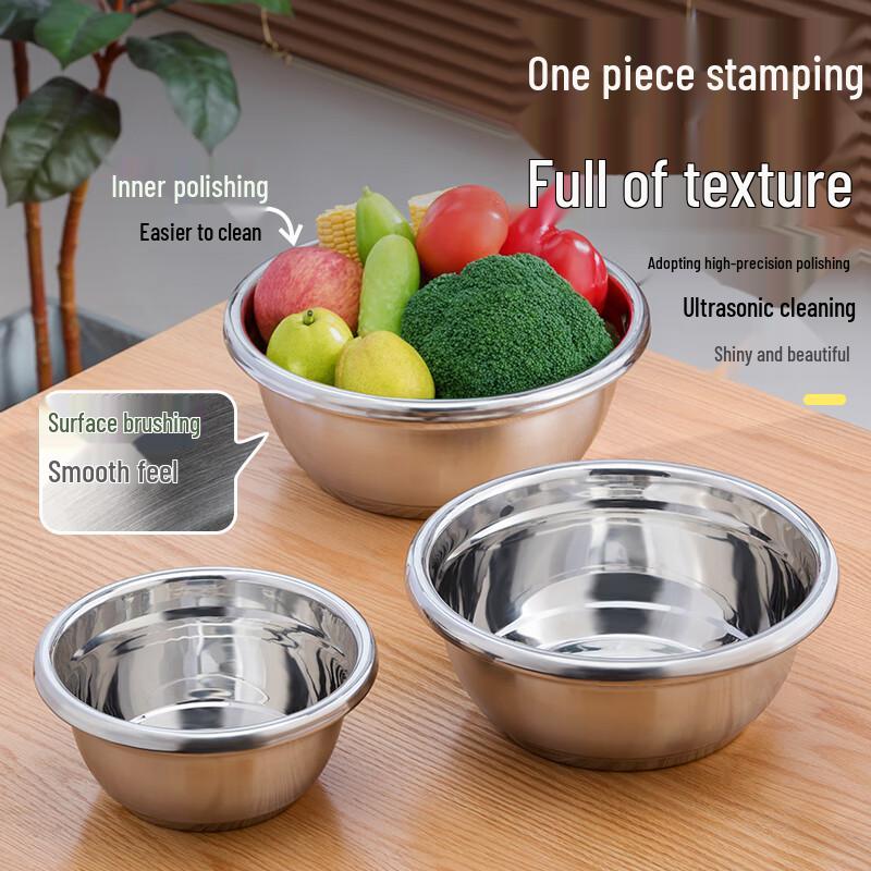 Chahua 20CM Edelstahl-Rührschüsseln (2er-Pack)