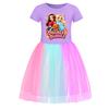 Girls Printed Star Skirt Rainbow Lace Dress 5902