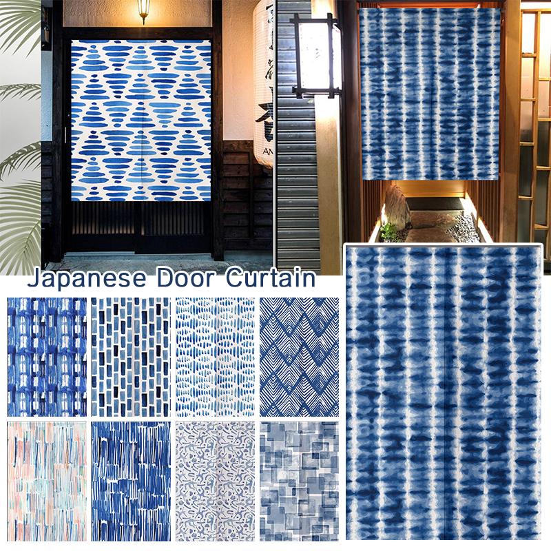 Japanese Door Curtain Screen Cotton Linen Kitchen Doorway Divider Room Partition Bathroom Bedroom Porch Half Curtain Noren