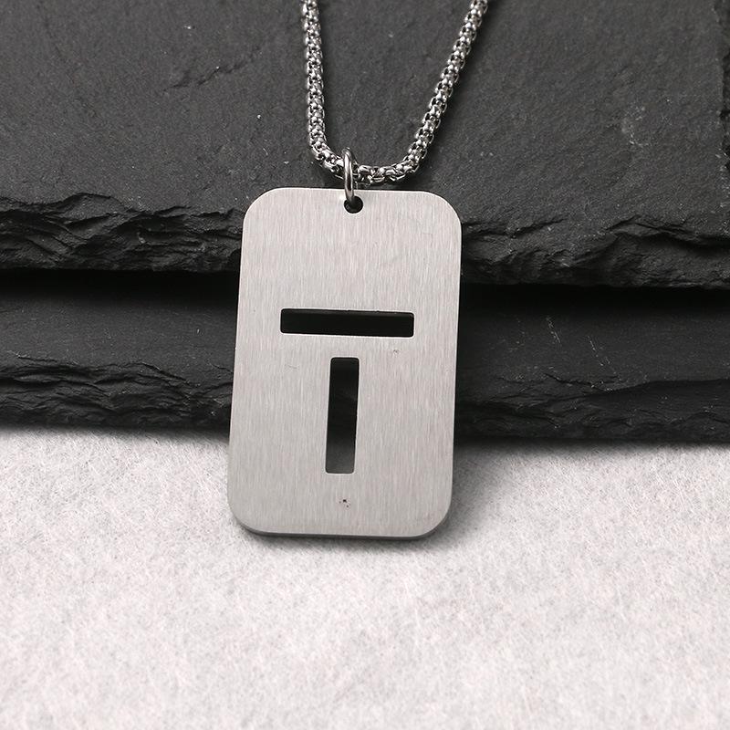 Personalized 2024 Stainless Steel Dog Tag Necklace: Hip Hop Style Long Chain for Couples