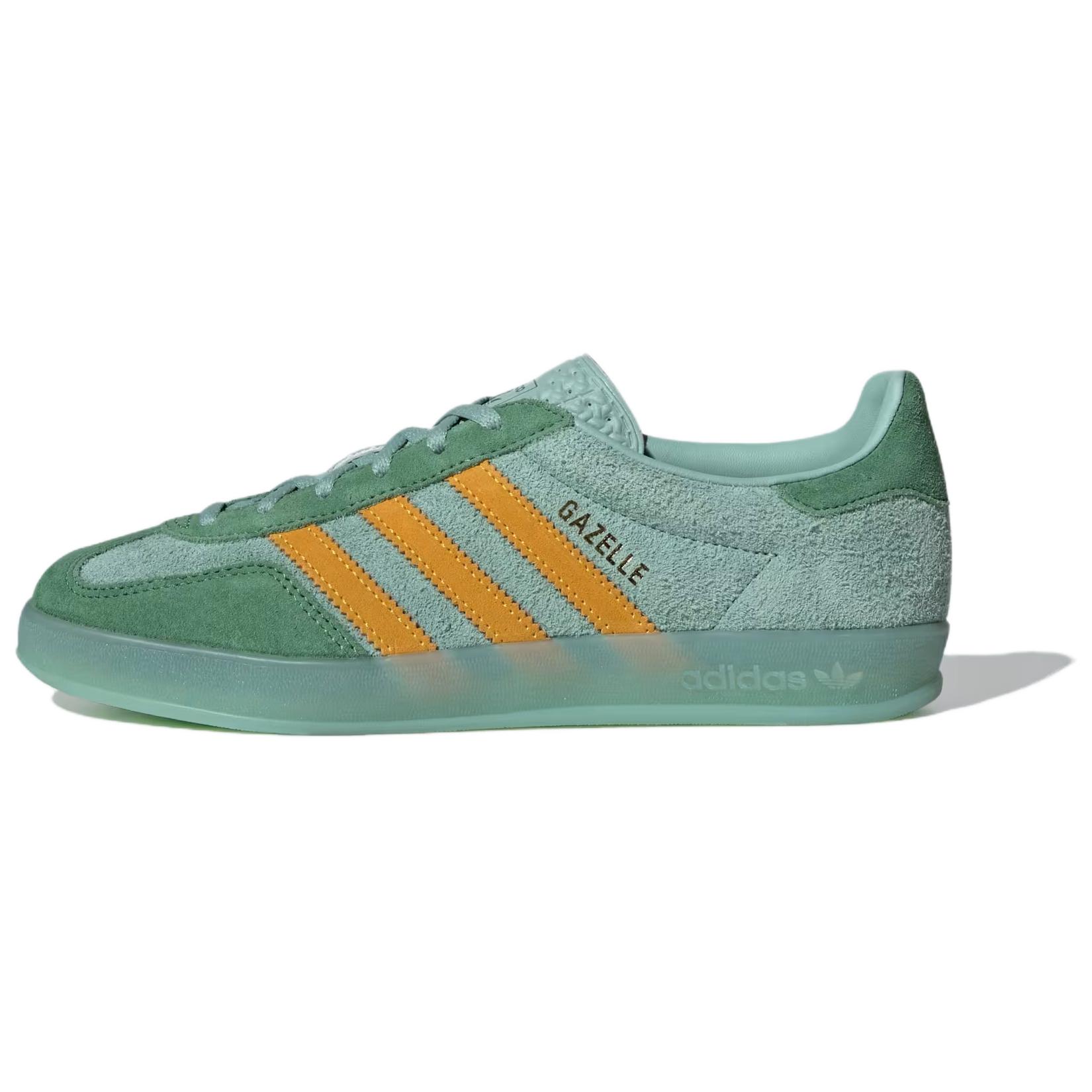

новые женские Adidas Originals Gazelle Indoor Hazy Green Crew Yellow 36.5