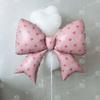 Love Print Bow Aluminum Film Balloon Pink Red Bow Balloon for Birthday Party Wedding Season Mother's Day Decoration Photo Props