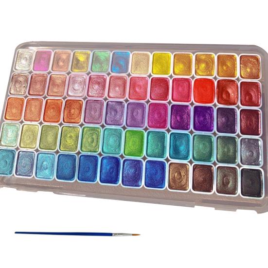 

Набор акварельных красок Shimmer Metallic Paints Set Красочные перламутровые акварельные краски для рисования A