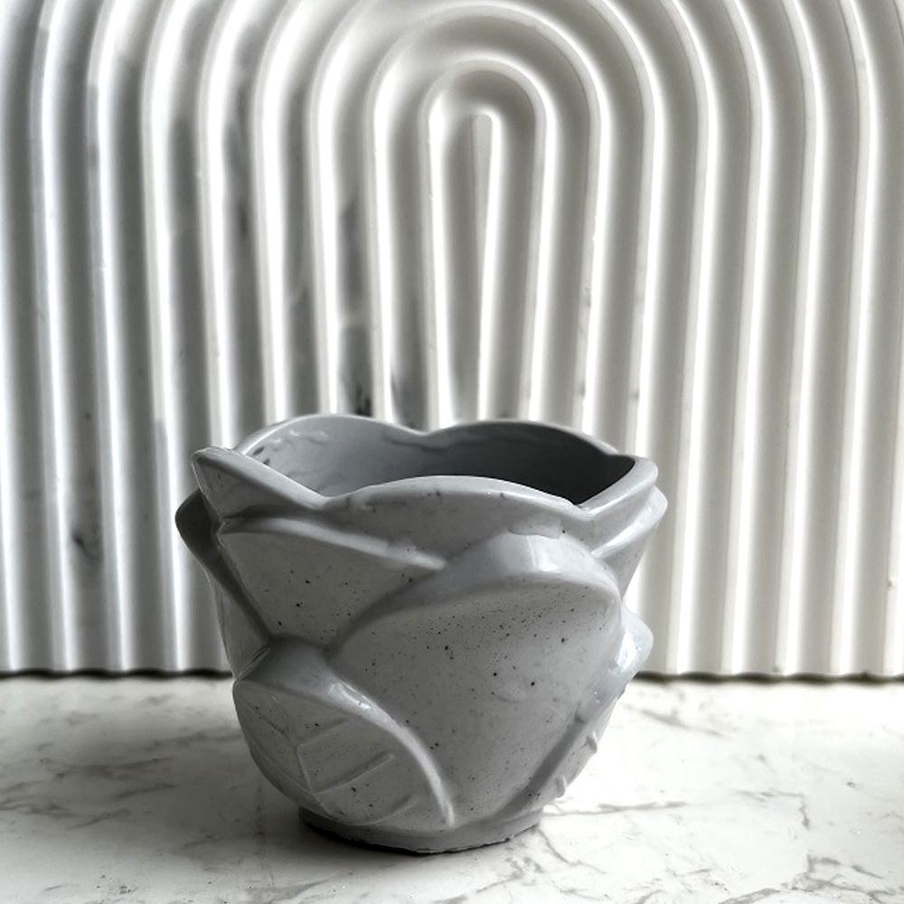 DIY Flower Shape Planter Silicone Mold Concrete Cement Mould for Candle Holder Storage Box Flowerpot Epoxy Resin Mold Home Decor