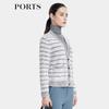 PORTS Women's V-Neck Long Sleeve Knitted Cardigan