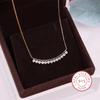 New Smile Full Diamond Zircon Clavicle Chain Women's 925 Silver Classic Jewelry Valentine's Day Gift Stylish Necklace
