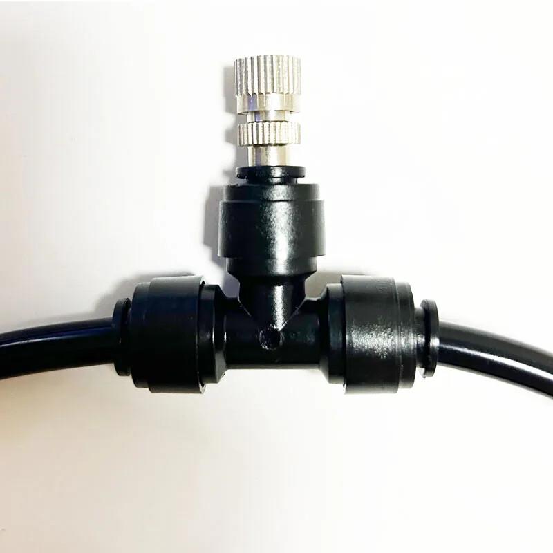 5pcs Misting Nozzles 1/4 Inch Quick Connector Sprayer Holders 5m Tube 5pcs End Plug Misting Sprayers For Mist Cooling System