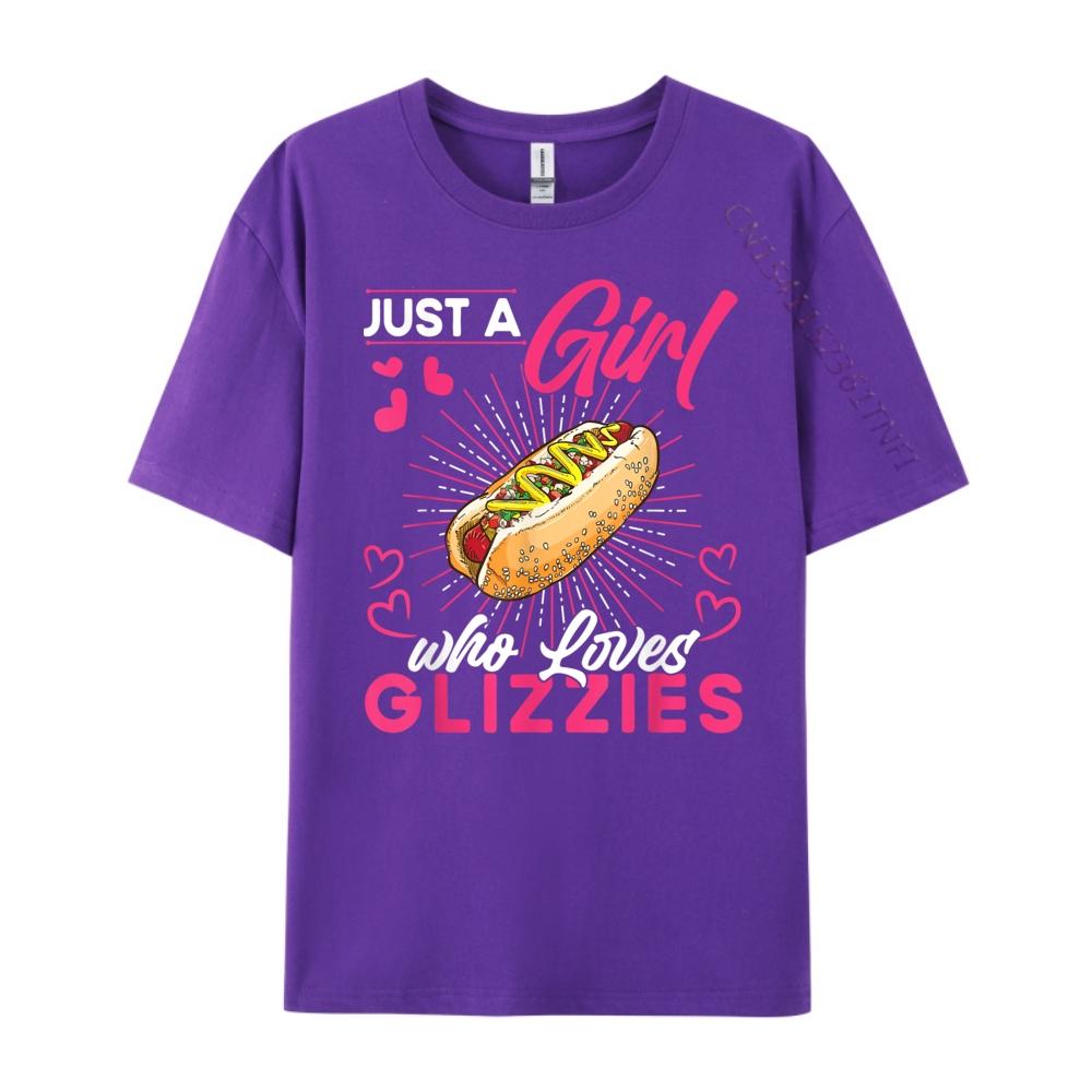 Just A Girl That Loves Glizzies Funny Big Glizzy Gobbler White Graphic Tee Funny Gifts Gift