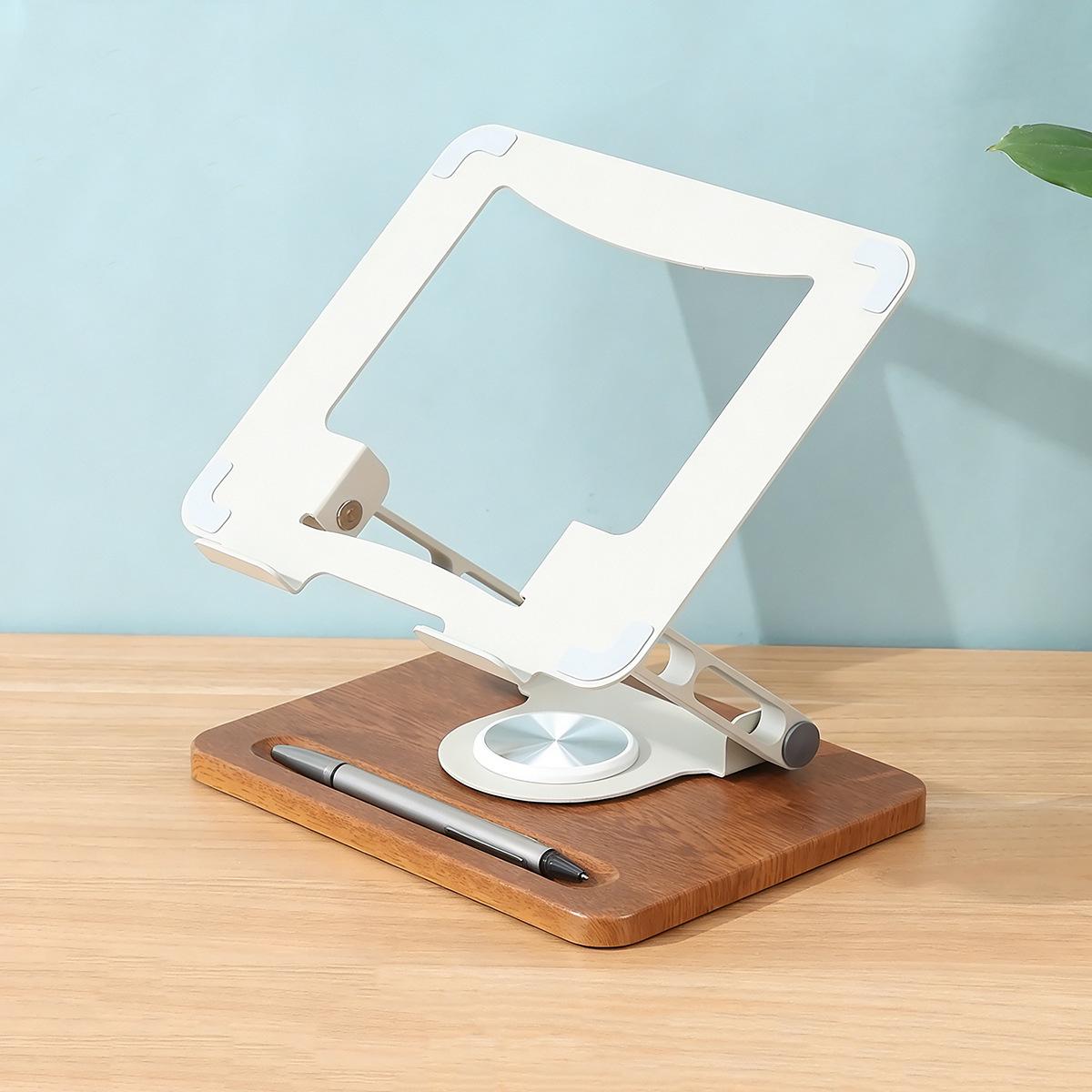 Portable Desktop Riser with 360° Rotating Laptop Stand & Pen Holder