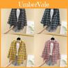 Cotton Plaid Shirt For Women With Vintage Style And Long Sleeves For Casual Wear