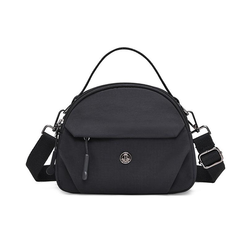 Women's Nylon Shoulder Bag Solid Color Portable Crossbody Bag