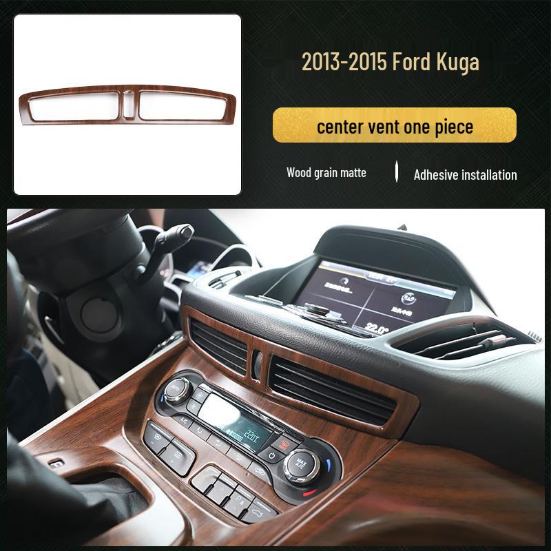 13-15 Kuga Kohlefaser Navigationskonsolenaufkleber - Pfirsichholz-Stil