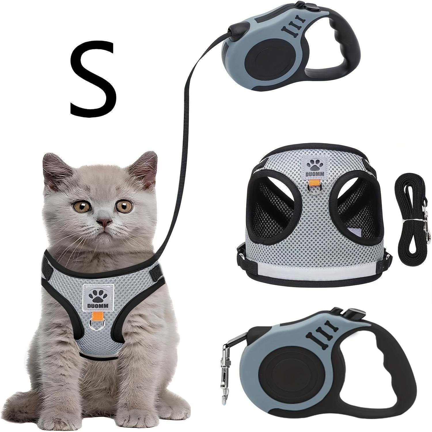 Pets Collar, Harness, Cats Pet Products Kitten Accessories Goods Kittens Harness Leash Things Breast-band Supplies For Cat Home S