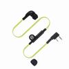 2 Colores 2 Pines Auricular PTT Walkie Talkie Auricular Cable Plano Auricular Micrófono Auriculares(Verde)