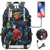 Large Capacity Schoolbag with Shoulder Strap; Student Three-piece Pencil Case Set