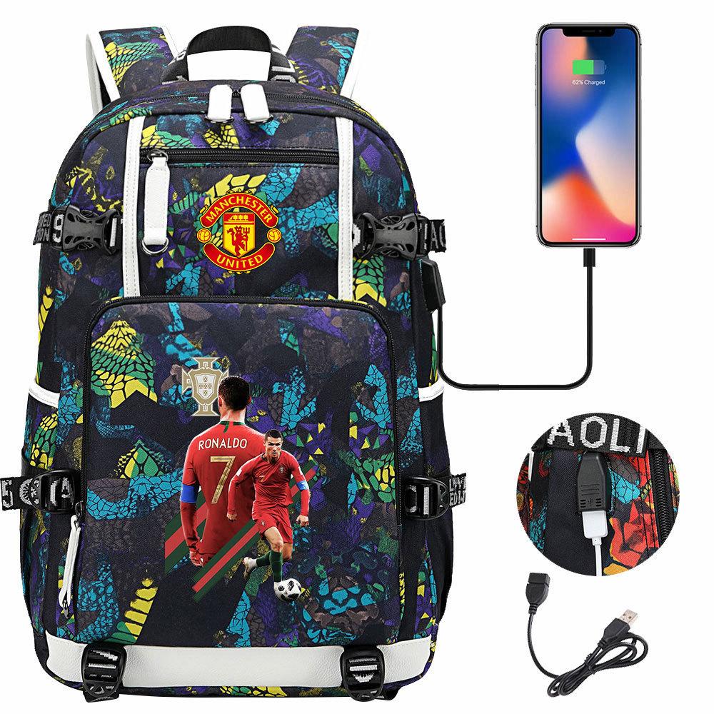 Large Capacity Schoolbag with Shoulder Strap; Student Three-piece Pencil Case Set
