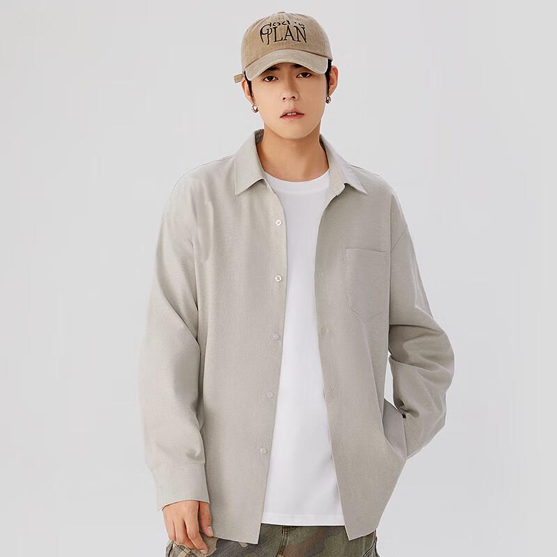 MINISO Men's Versatile Oxford Long-Sleeve Shirt