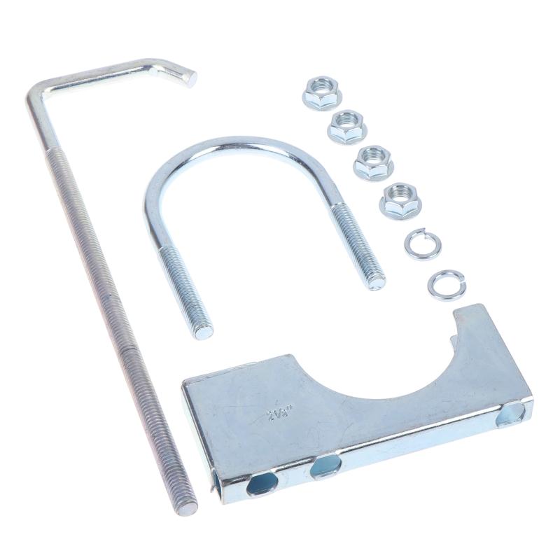 2.5 Inch Automobile Exhaust Clamp With Hanger Hook Rear Muffler Hanger Tool Adjustable Fastening Bracket For Car Exhaust Systems