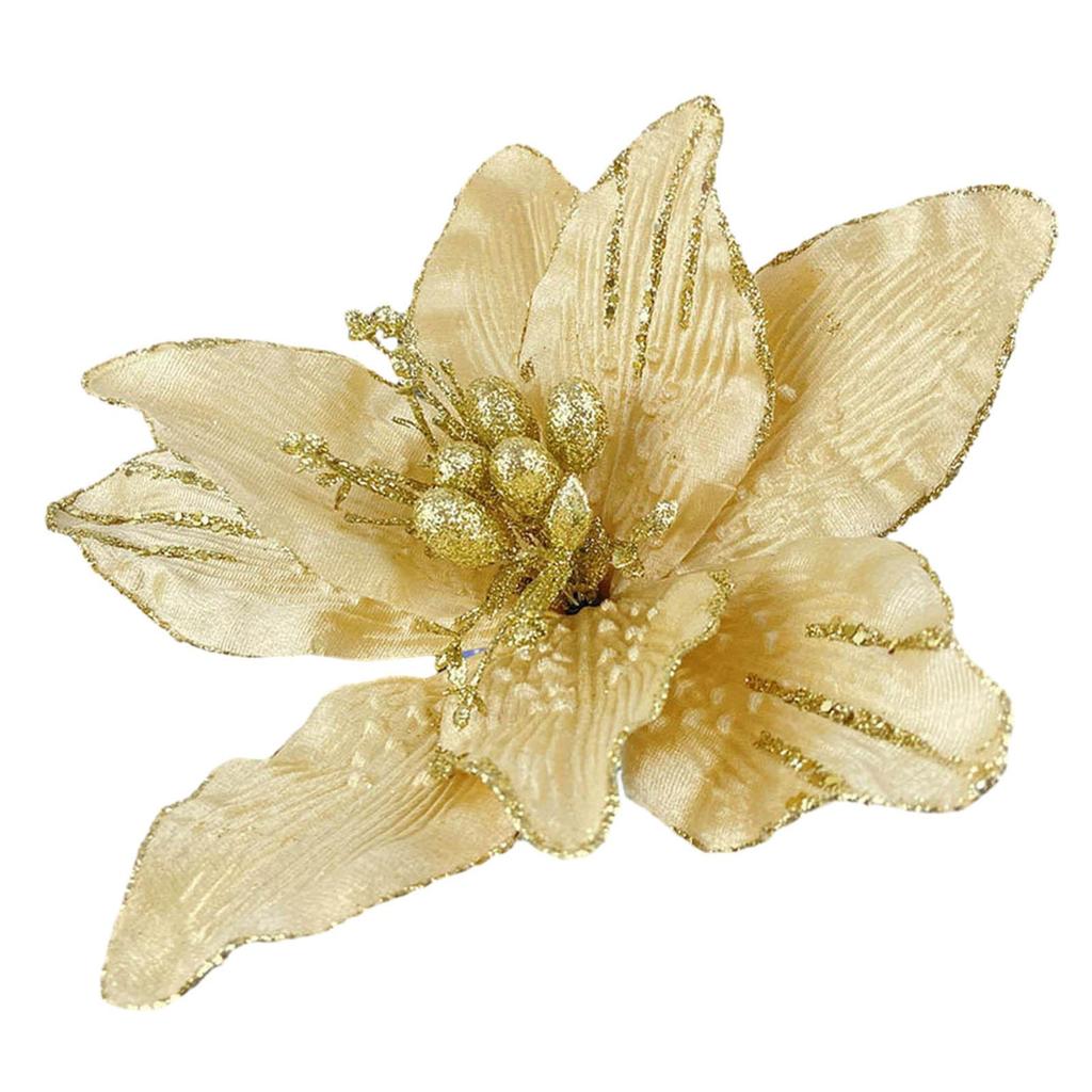 Beautiful Ornament Decoration Poinsettia Christmas Atmosphere