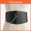 Decoration Chain Simple Women Elastic Wide Belt Cummerbund For Fashion Youth