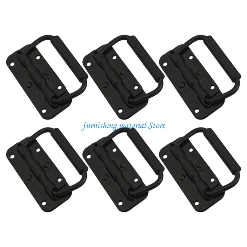 Y5GD Pack of 6 Space Saving Foldable Door Handles Strong Iron Construction Easy installs