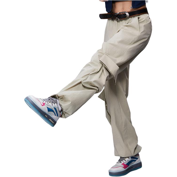 Li Ning Sports Life Collection Knitted Sweatpants Women's Foam Khaki AYKU670-1