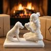 Nordic-Style Girl And Cat Statues 3D Printed Desktop Ornaments  Home Living Room