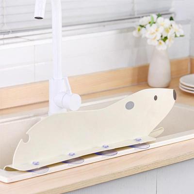 Sink Water Splash Guard With Suction Cup Cute Animals Water Stopper Kitchen Waterproof Screen Anti-water Board Baffle Plate