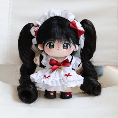 Geomong 20 cm Baumwollpuppe ohne Attribute, schwarz, Jenny-Puppe, Idol-Puppe, Wattebausch, Knochenfutter, gemischte Farben, beliebtes Spielzeug für koreanische Kinder