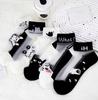 5 Paar Damen Sexy Socken Süße Katzen-Spitzensocken Nylon Anime Y2k Socken für Mädchen Schwarze Atmungsaktive Damen Socken Sets