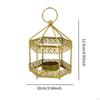 Candle Lantern Holder Decorative with Handle Candlestick Hanging Metal for Wedding Party Home